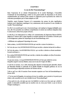 Valeurs de Civilisation de la Charte de Kouroukanfouga