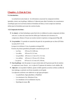 Formulation du beton A base des materiaux locaux. (Granulats d'Adrar)