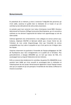 Le contrôle budgétaire au sein d'une entreprise de BTP