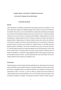 L'épopée antique