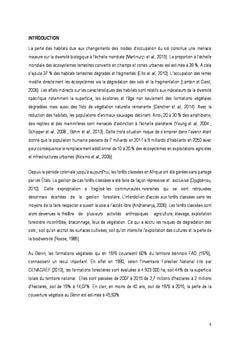 Analyse de l'impact des activités anthropiques sur la forêt d'Agoua