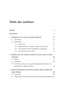 La théorie du point fixe dans un espace métrique disloqué
