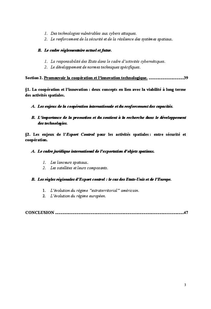 L'adaptation du droit de l'espace aux nouveaux défis en 2067