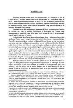 L'adaptation du droit de l'espace aux nouveaux défis en 2067