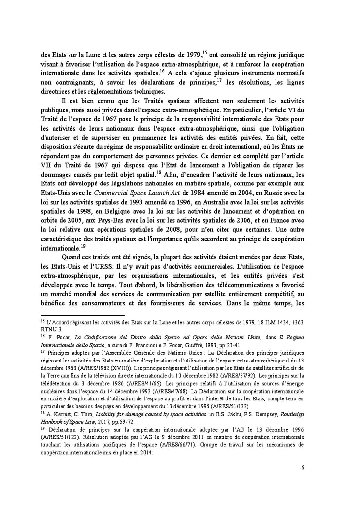 L'adaptation du droit de l'espace aux nouveaux défis en 2067