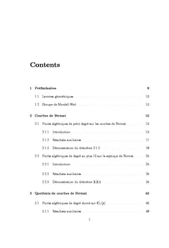Geometrie algebrique / Theorie des nombres