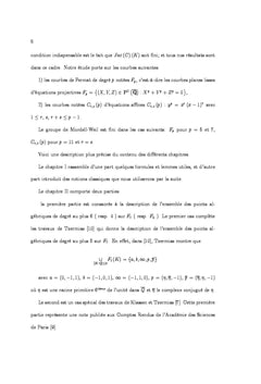 Geometrie algebrique / Theorie des nombres
