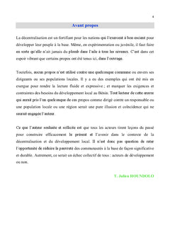 Décentralisation et pauvreté au Bénin : Quel avenir ?