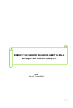 Mise en place d'un incubateur d'entreprises