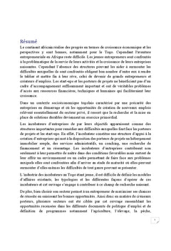 Mise en place d'un incubateur d'entreprises