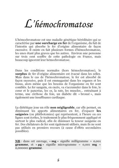 Recettes et menus pour l'hémochromatose