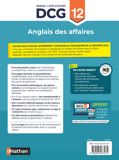 Anglais des affaires - DCG - Épreuve 12 - Manuel et applications