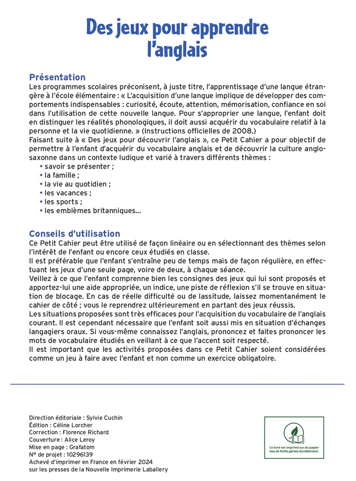 Des jeux pour apprendre l'anglais