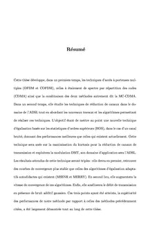 Techniques d'egalisation pour les communications à portuses multiples