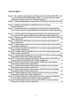 Hydro-système du Sahara septentrional, qualité de l'eau et ichtyofaune