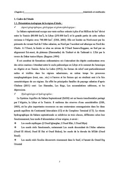 Hydro-système du Sahara septentrional, qualité de l'eau et ichtyofaune