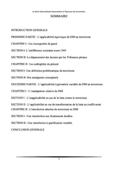 Le droit international humanitaire à l'épreuve du terrorisme