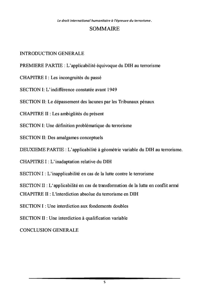 Le droit international humanitaire à l'épreuve du terrorisme