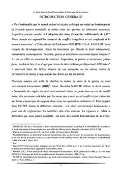 Le droit international humanitaire à l'épreuve du terrorisme