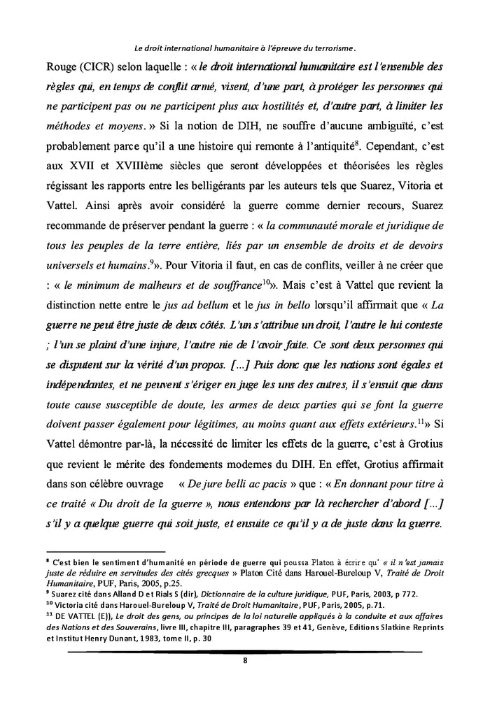 Le droit international humanitaire à l'épreuve du terrorisme