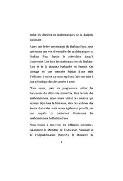 Les Mathématiques au Burkina Faso