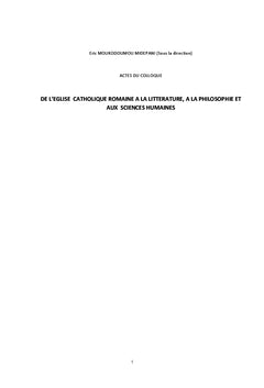 Actes du colloque