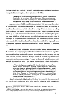 L'héritage yoruba dans le théâtre de Wolé Soyinka