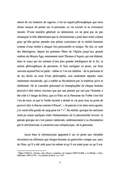 Regard philosophique de la personne humaine