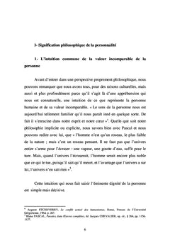 Regard philosophique de la personne humaine