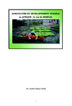 Agriculture et Developpement Durable en Afrique : le cas du Senegal.