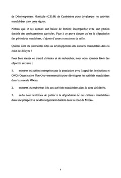 Agriculture et Developpement Durable en Afrique : le cas du Senegal.