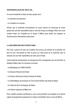 Agriculture et Developpement Durable en Afrique : le cas du Senegal.
