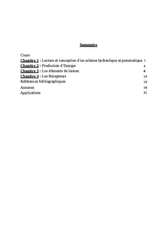 Systèmes hydrauliques et pneumatiques