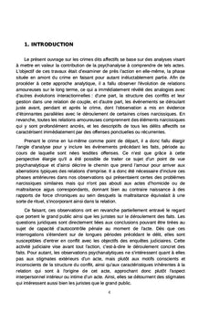 Le crime affectif De l'amour au meurtre