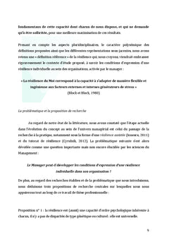 La résilience psychologique dans la relation Manager/Managé