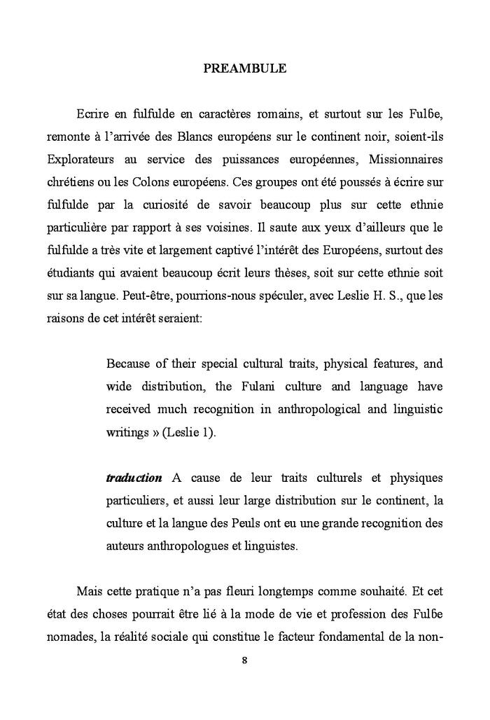 Analyse stylistique du proverbe en fulfulde