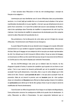Trace narrative de l'illocutoire et fuite du réel extralinguistique
