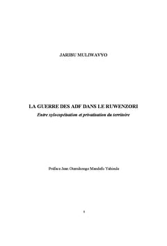 La guerre des ADF dans le Ruwenzori