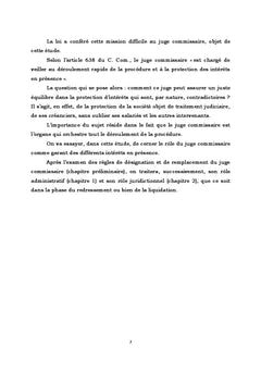 Le rôle du juge commissaire dans les procédures collectives