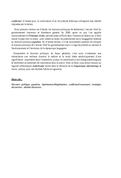 Analyse des interactions verbales du discours politique populiste