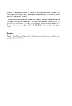 Analyse des interactions verbales du discours politique populiste