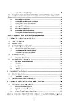Analyse des interactions verbales du discours politique populiste