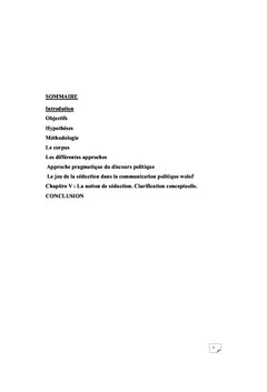 Approche pragmatique du discours politique Wolof
