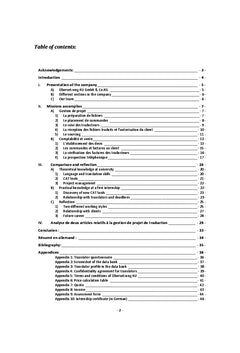 Vente et gestion de projets de traduction