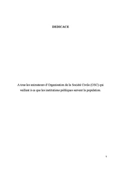 OSC, partis, Gouvernement et l'édification de la démocratie en RDC