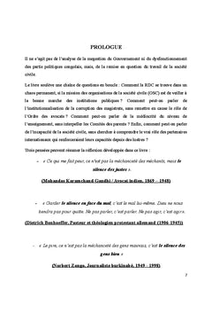 OSC, partis, Gouvernement et l'édification de la démocratie en RDC