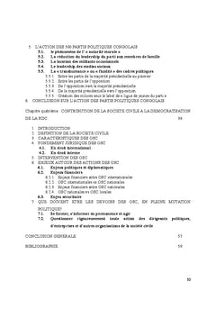 OSC, partis, Gouvernement et l'édification de la démocratie en RDC
