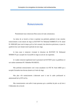 Conception et réalisation d'un enregistreur de données multi entrées/s