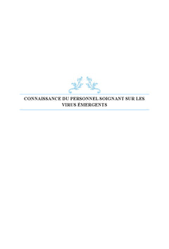 Connaissance du personnel soignant sur les virus émergents