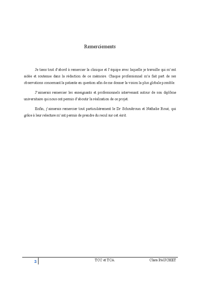 TCC et Trouble du Comportement Alimentaire